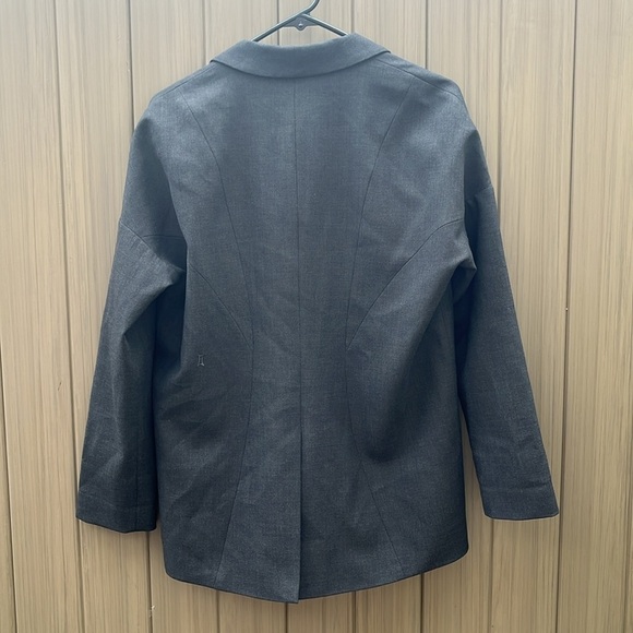 Kit & Ace Borrowed from the Boys Wool Silk Cashmere Oversized Blazer Preppy sz 2 - Picture 8 of 15